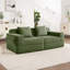 Canapé modulaire à 2 places avec coussins décoratifs Modern Corduroy-129687297-129687298