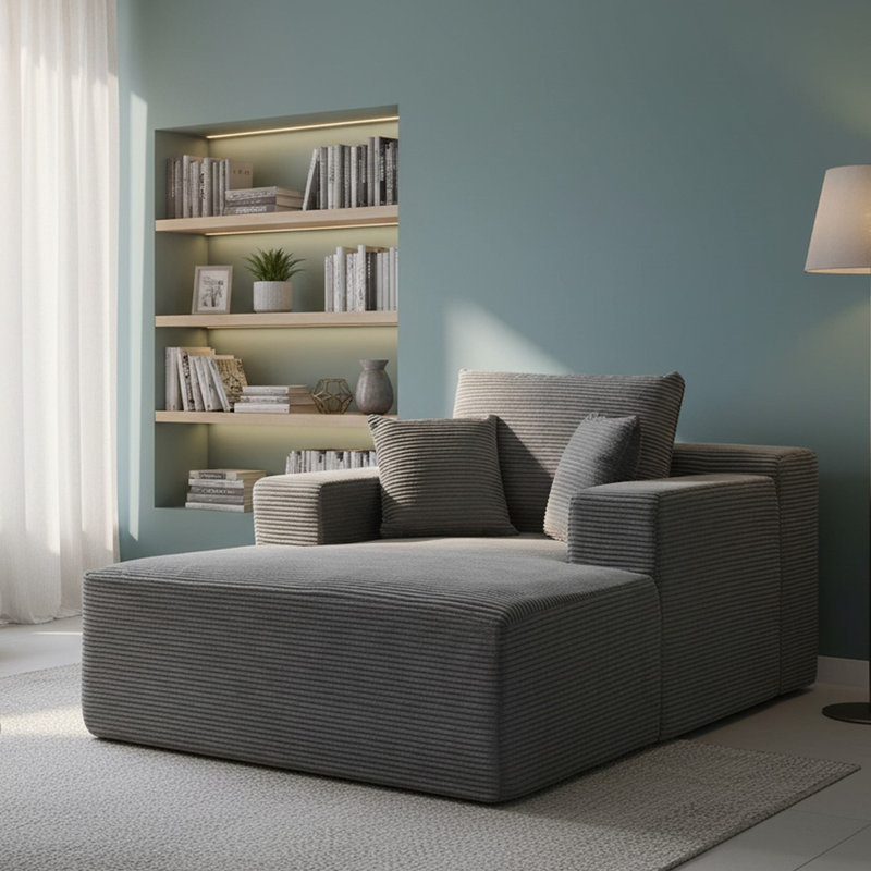 Méridienne convertible d'intérieur, Gris foncé