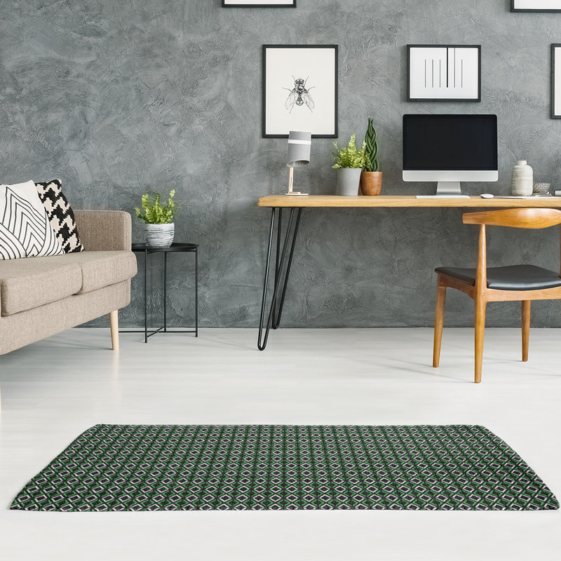 Chenille Geometric Indoor Rug, Rectangle 5' x 7'