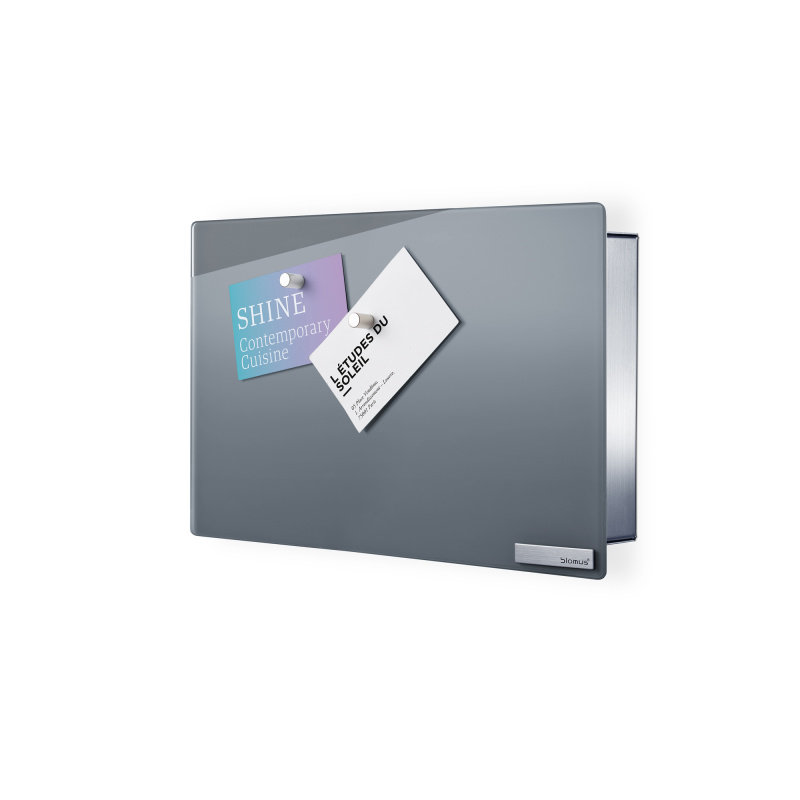 Velio Key Box/Magnetic Glass Board, Grey