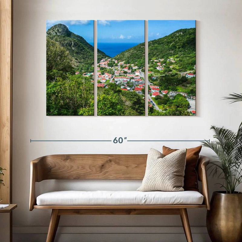 Le fond à Saba, H 32 po x l 50 po