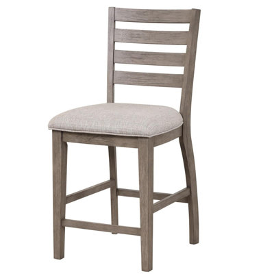 Counter Side Dining Stool W/ Ladder Back (Set of 2)