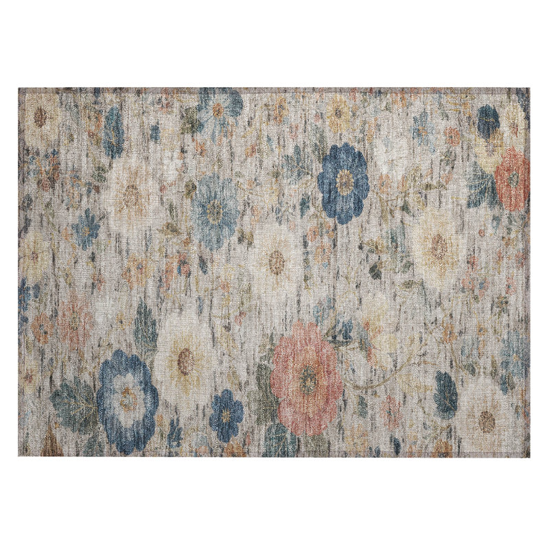Machine Washable Indoor/Outdoor Chantille ACN2946 Floral Rug, 2'6" x 3'10"