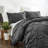 Pinch Pleat Textured Duvet Cover Set-463085929-463085935