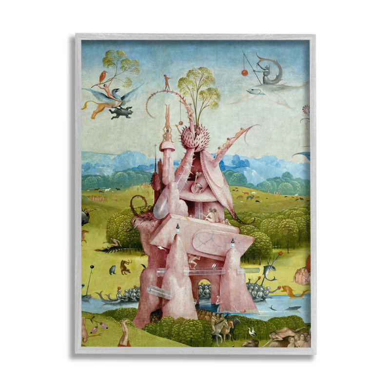 " Garden Of Earthly Delights Left Panel Detail Hieronymus Bosch " by One1000paintings Painting Print, 14" H x 11" W x 1.5" D