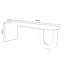Noir / demi-cercle transparent en bois massif + bureau en acrylique-799781133