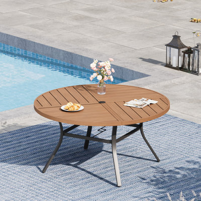 59.8’’ Outdoor Round Patio Dining Table