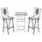 Bormio Lark Manor Bar Set with Iron Frame and Metal Outer Material