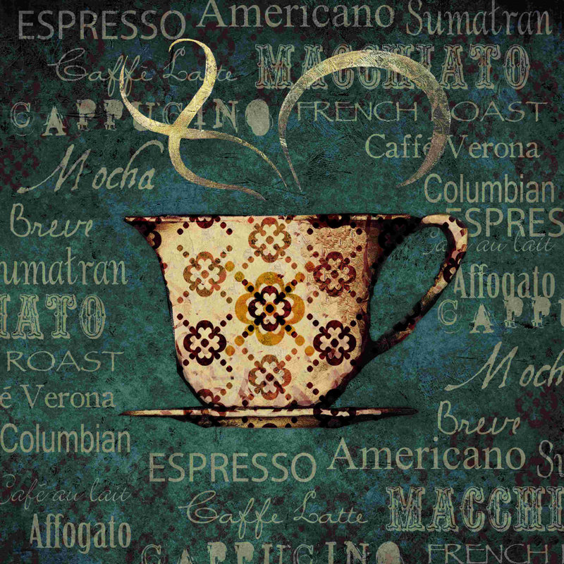 «Coffee Wordsmith», impression sur toile tendue, L 36 po x H 36 po