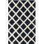 Tapis noir / blanc en laine touffeté à la main Sanyla-1627703377