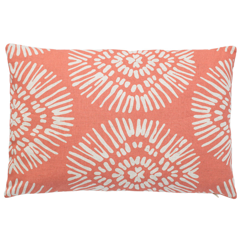  Housse de coussin rectangulaire et insert, Rose, H 12 po x l 24 po
