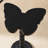 Solid Wood Butterfly-Shaped End Table,Pedestal Drink Table, Tall Plant Stand-118726976