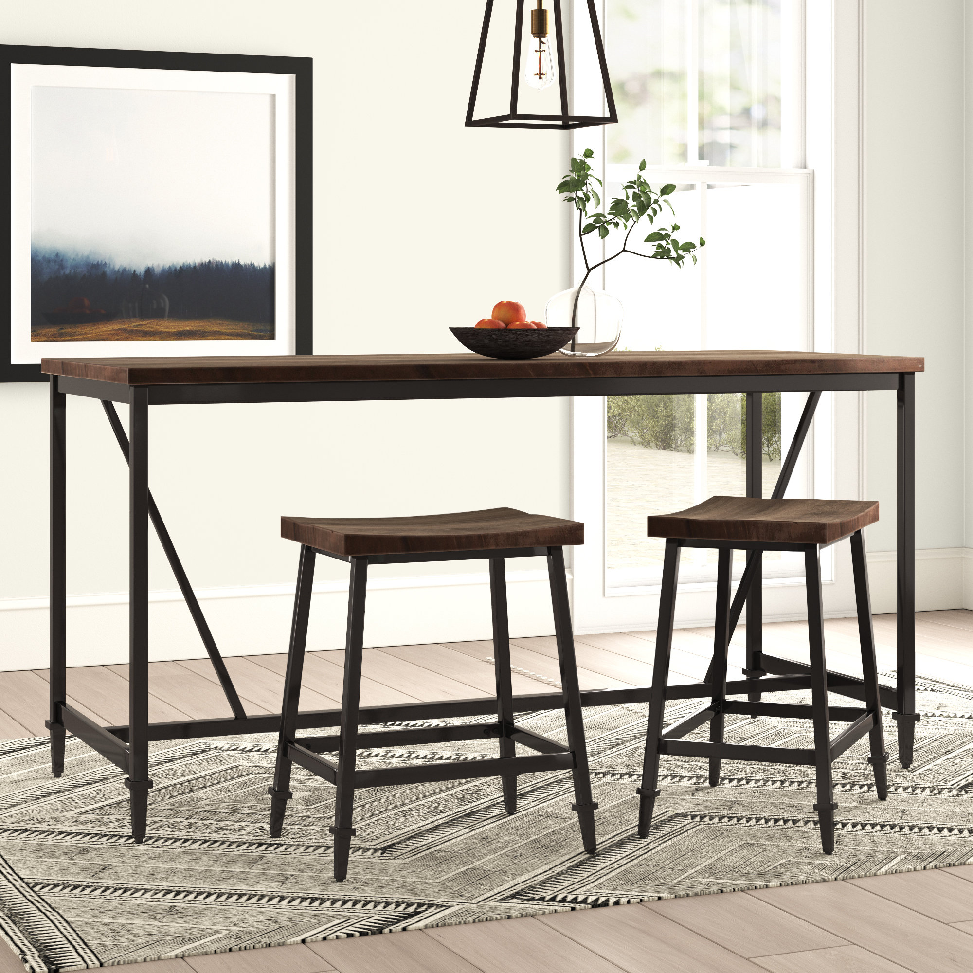 Counter height narrow online bar table