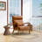 Osias 26'' Wide Transitional Traditional Faux Leather Accent Chair with Lumbar Pillow(Set of 8)