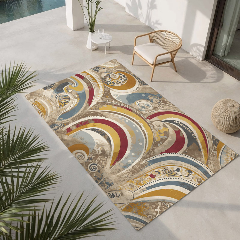 Tapis intérieur et extérieur Perky Jiggle, Rectangle 1 pi 6 po x 2 pi 6 po