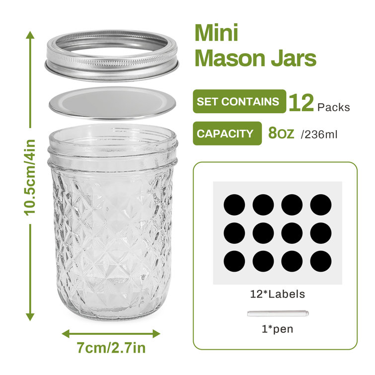 Bamboo Mason Ball Jar Canning Lids Jar Lids for Mason Jar, Storage Canning  Jar Lids with Decorative Chalkboard Labels and Pen (4 Pack Regular Mouth)