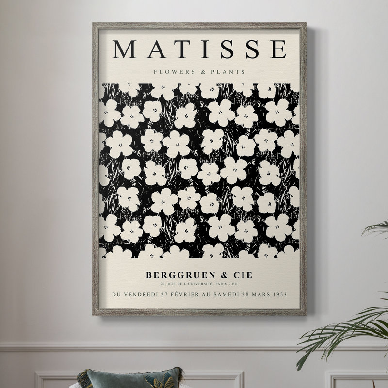 Matisse CCV, reproduction encadrée - bois massif, H 11 po x l 9 po, Argent rétro