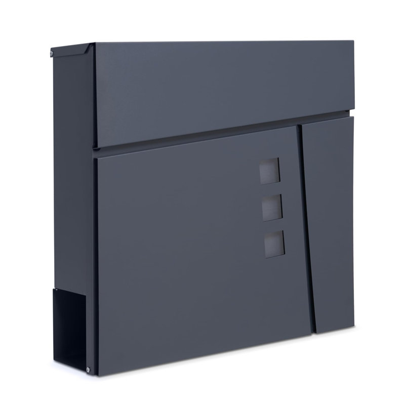 Stainless Steel Wall Mounted Post Box, Grey