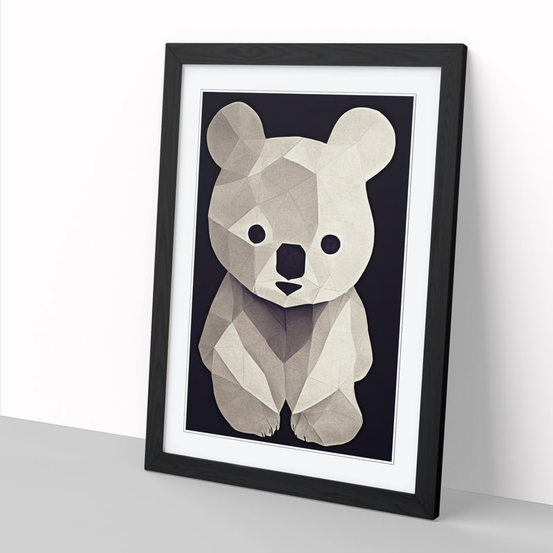 FRM-V0523-21X Abstract Koala Bear Vol.3 - Single Picture Frame Print, 64cm H x 46cm W x 2cm D, Black Framed
