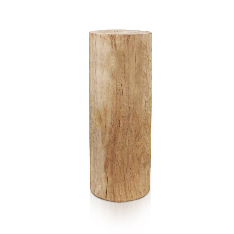 Piédestal en bois naturel Nova, H 35,5 po x l 14 po x P 14 po