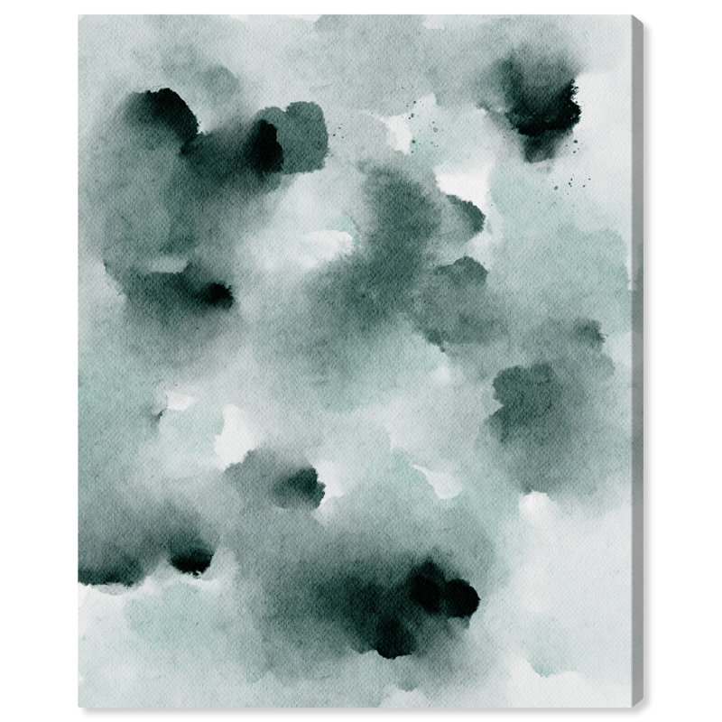 Diluted Smoke in the Snow Abstract Canvas Art, 20" x 24"
