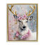 «Pink Floral Festive Reindeer», art mural sur toile par Tabz Jones