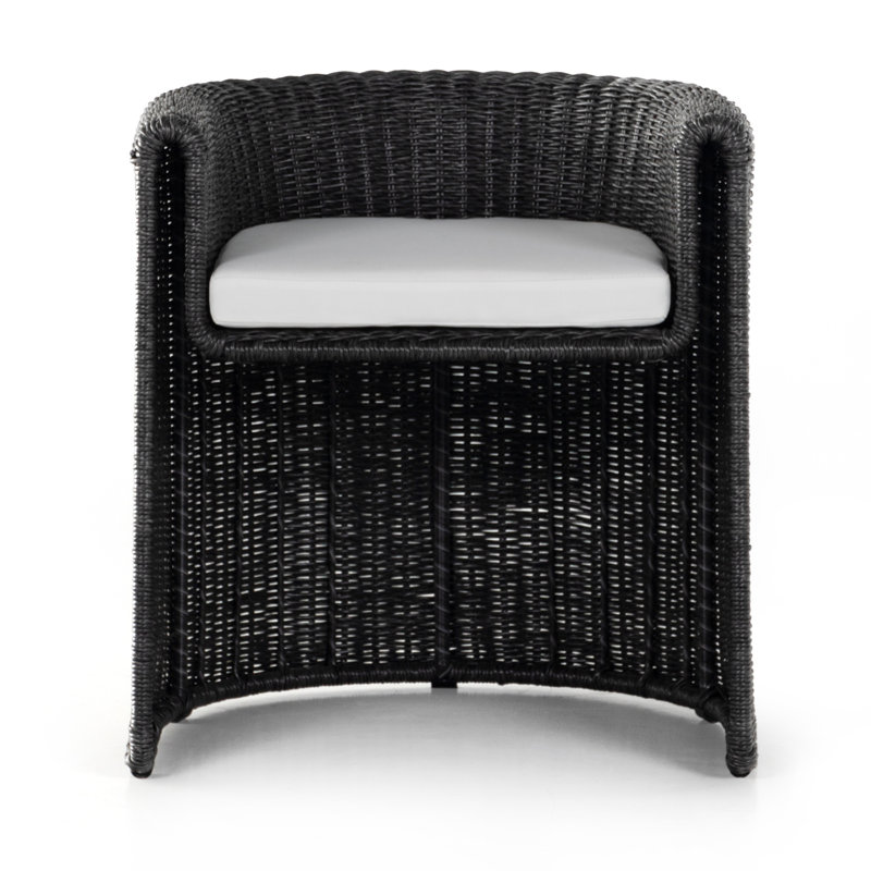Grass Roots TUCSON OUTDOOR DINING ARMCHAIR-WHITE, Vintage Coal