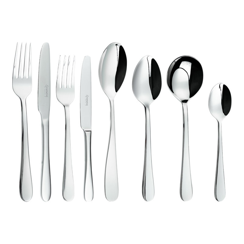 Grunwerg Cutlery 44 Piece Windsor 18/0 Stainless Steel Cutlery Set, Service for 6