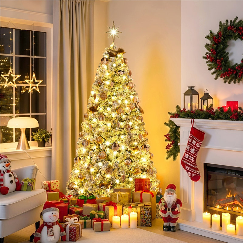 Annaliesa Lighted Artificial Fir Christmas Tree, 6' H