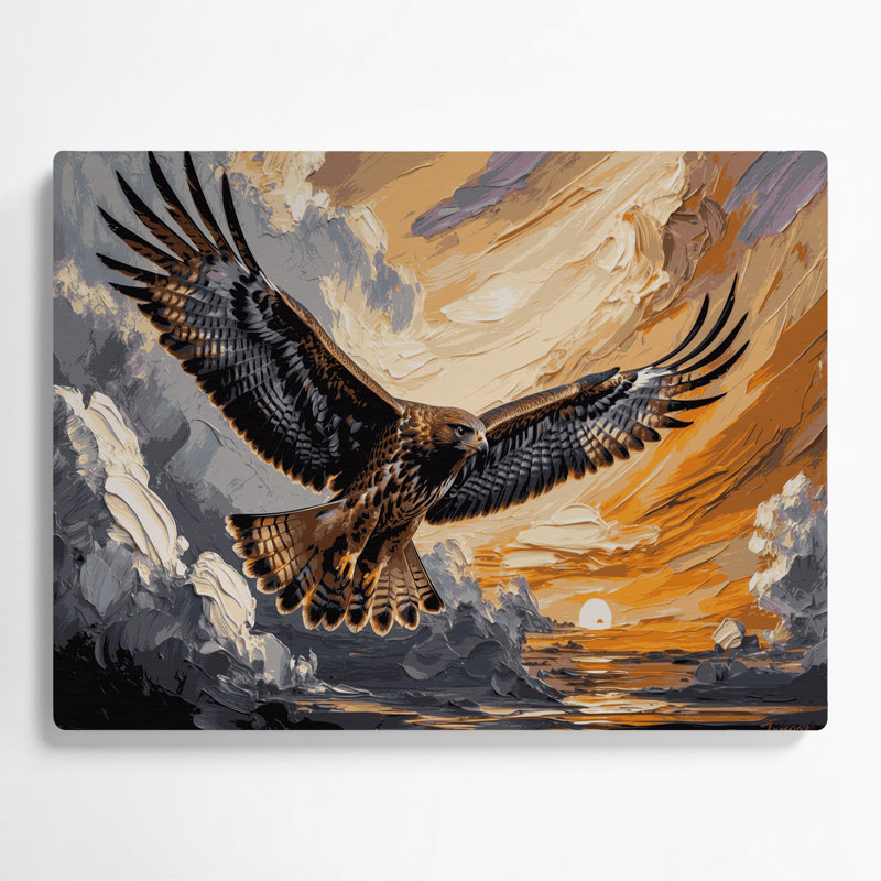 Oiseaux, art mural en métal brun à queue rouge, H 20 po x l 30 po