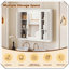 Armoire à pharmacie murale avec miroir et 4 tablettes de rangement
