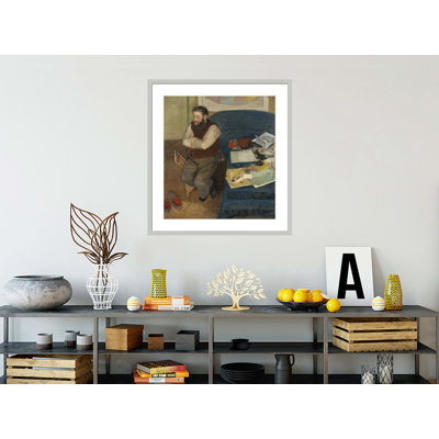 Diego Martelli (1839 - 1896) par Edgar Degas, impression giclée encadrée