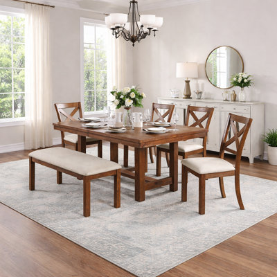 Galvaston 6-Piece Dining Set · Trestle Base · Seats 6