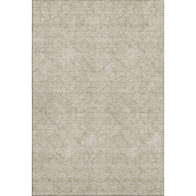 Premium Machine Washable Prisco Taupe Rug