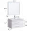 Meuble-lavabo mural blanc brillant avec miroir-1924910841