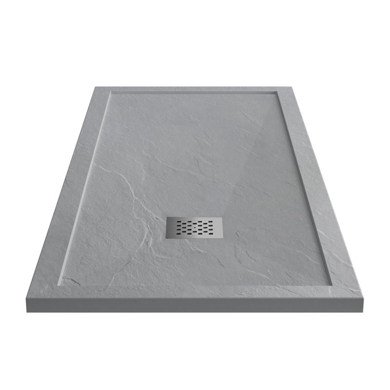 Base de douche l 32 po x P 32 po, Gris ardoise