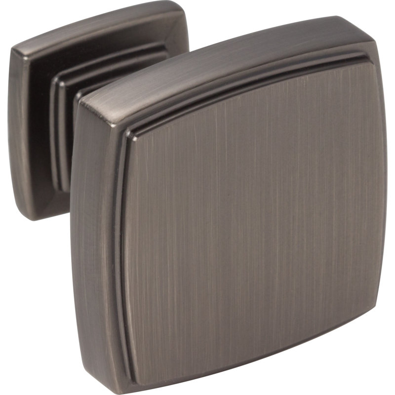 Square Knob, Brushed Pewter