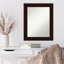 Miroir d'appoint mural en plastique brun-1820010230