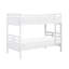 Lit superposé simple au-dessus de lit classique, finition blanche, fabrication en bois, garde-corps`` pas de sommier tapissier, lit en blanc-129628409-129628408