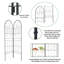 Ensemble de 2 treillis de jardin en métal 78,7 po x 19,7 po antirouille pour plantes grimpantes