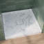 Base de douche en acrylique GT 36 po x 36 po, panneau de douche à seuil simple, antidérapant pour drain central, mable blanc-125481891-130371983-130618104