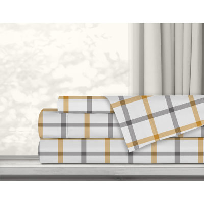 Flannel Plaid Sheet Set