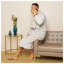 Gender Neutral Mid-Calf Bathrobe with Pockets-2121387632
