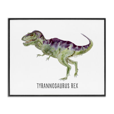  Tyrannosaure Rex, dinosaure apprenant, estampe numérique encadrée par Brett Blumenthal