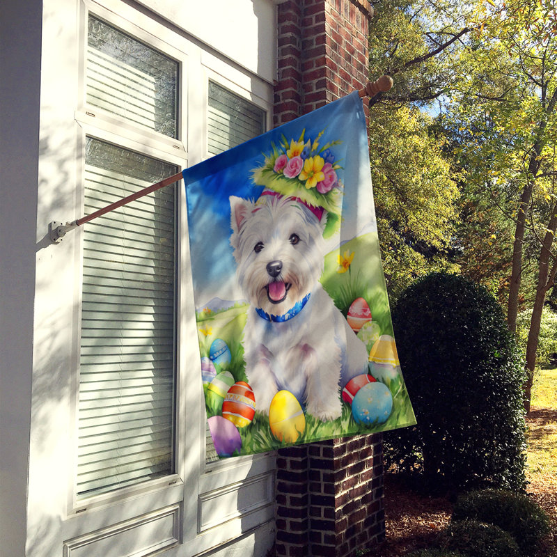 Easter Egg Hunt Double Sided 40'' H x 28'' W Polyester Easter House Flag