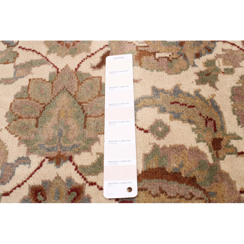 One-of-a-Kind 2'11" X 4'11" New Age Wool Area Rug in Cream