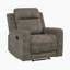 Fauteuil inclinable en microfibre texturé manuel Leylashka de 36 po avec inclinaison par tirette, ressorts en mousse et support durable-242847879