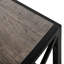 Table basse industrielle contemporaine, plateau de table en bois demi-verre, table de rangement moderne pour différents espaces, bois, support en métal, 22,84 po de largeur