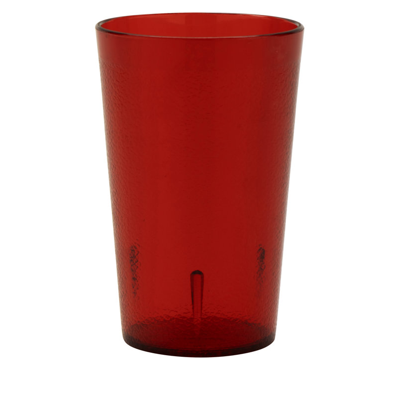 GET Gobelets de restaurant en plastique robustes, Rouge, 9,5 oz