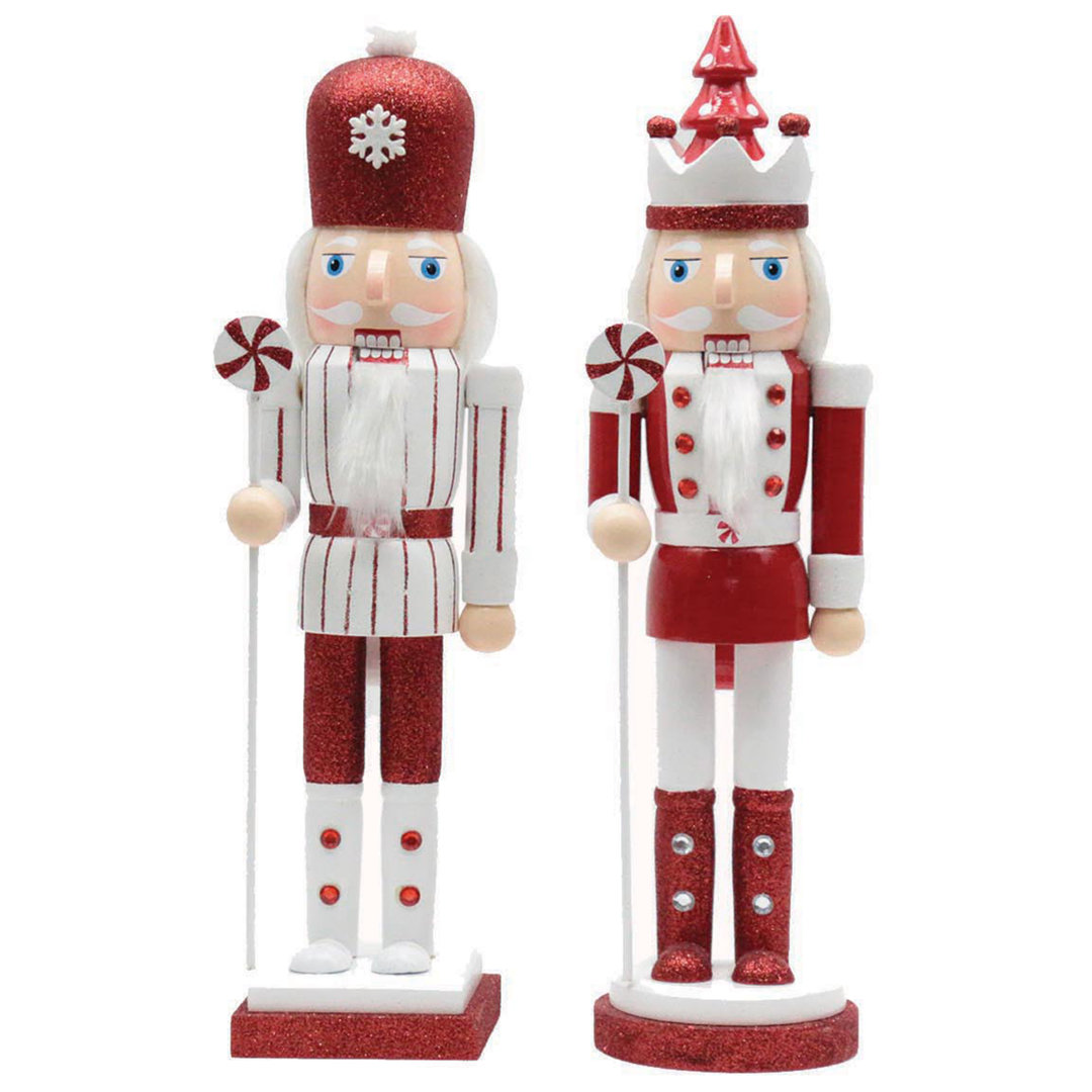 15" Red Peppermint Nutcracker, Set Of 2 The Holiday Aisle®
